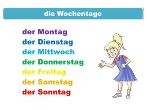 روزهای هفته به آلمانی