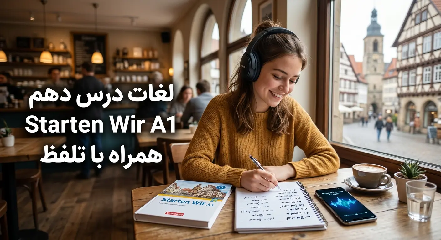 لغات درس دهم کتاب Starten Wir سطح A1 (همراه با تلفظ صوتی)