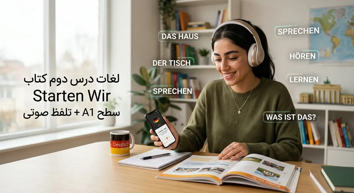 لغات درس دوم کتاب Starten Wir سطح A1