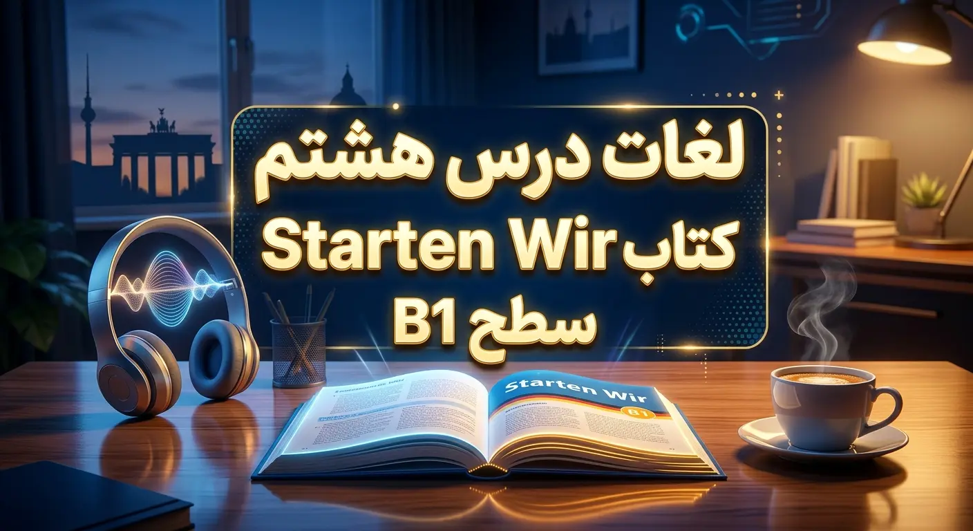 لغات درس هشتم کتاب Starten Wir سطح B1 (همراه با تلفظ صوتی)