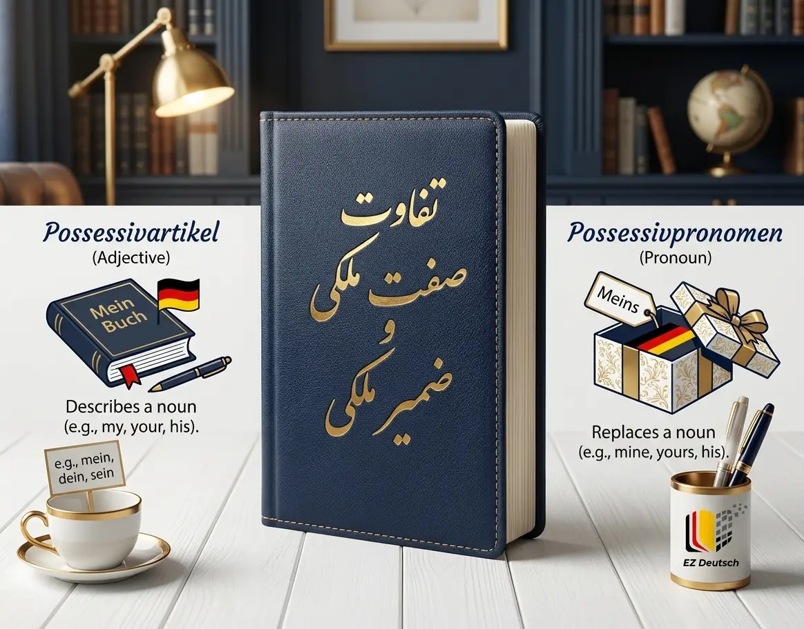 تفاوت صفت ملکی (Possessivartikel) و ضمیر ملکی (Possessivpronomen)