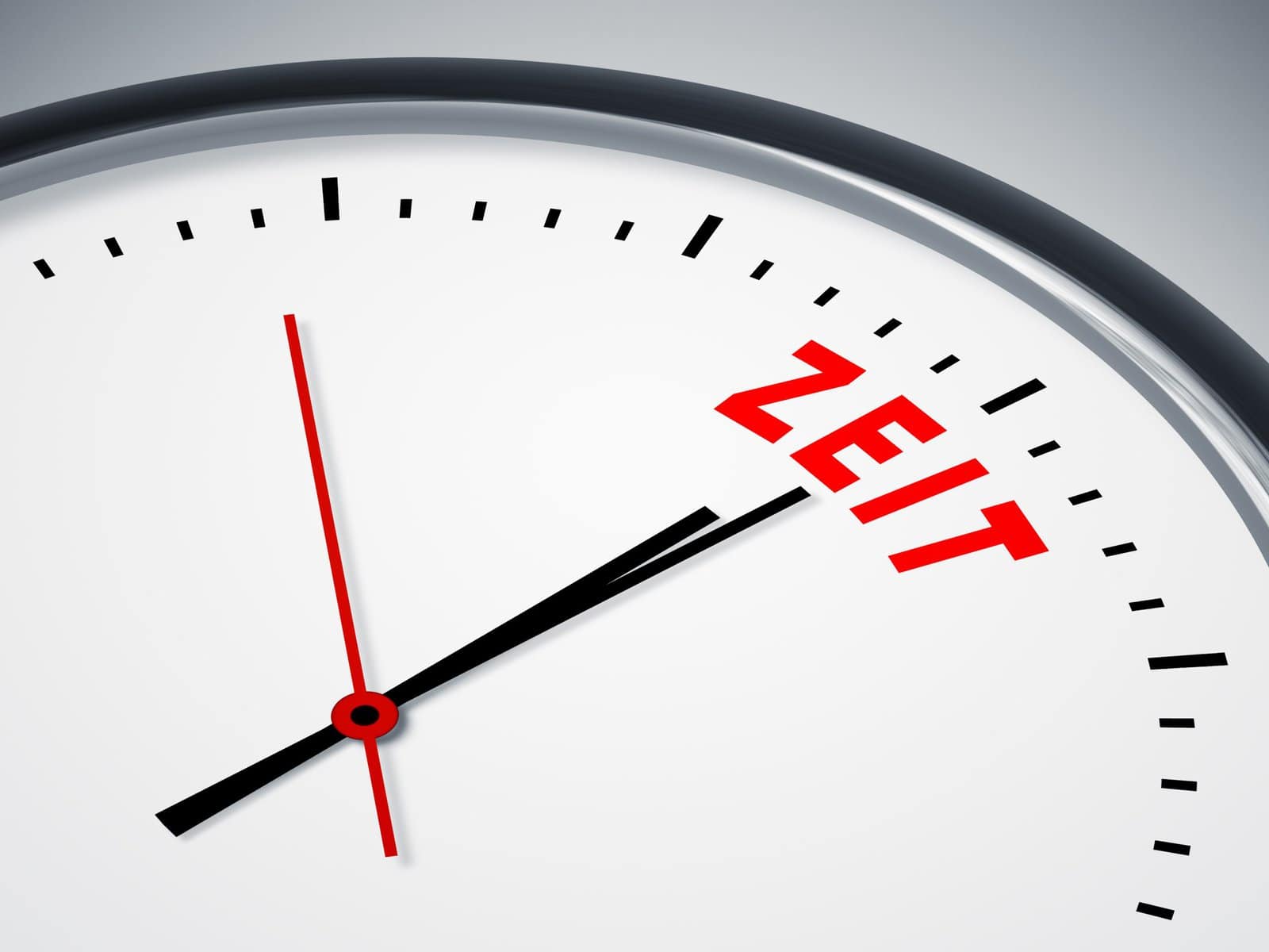 ساعتی آلمانی که زمان‌های مختلف روز را نشان می‌دهد