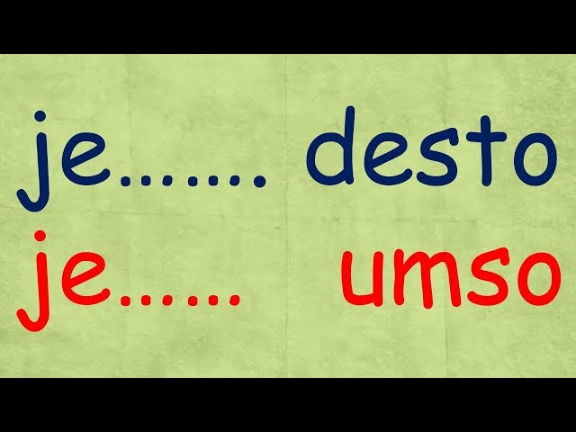 گرامر Je-Desto در زبان آلمانی